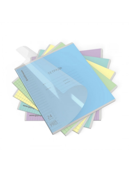 Тетрадь 24л, линия, Обложка пластик, 20шт .