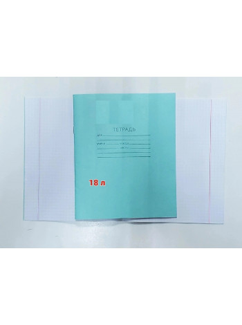 Общая тетрадь А5 в клетку и линейку 18 л, 20шт в уп.