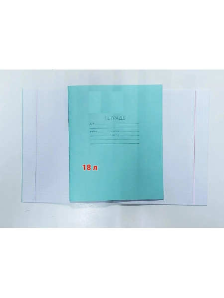 Общая тетрадь А5 в клетку и линейку 18 л, 20шт в уп.