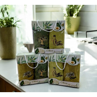 Подарочные набор 2в1 полотенца из микрофибры в коробке (2 шт) "ОЛИВКА"