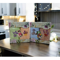 Подарочный набор 3в1 полотенца (2шт) 8-марта фрукты