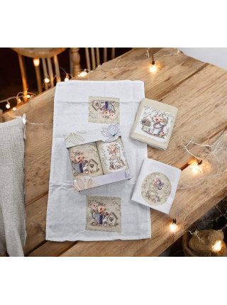 Льняные кухонные полотенца в коробке 2 шт. Льняные кухонные полотенца в коробке 2 шт.