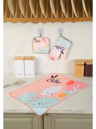 Кухонный набор 3/1 Рукавица,прихватка и полотенце Кухонный набор 3/1 Рукавица,прихватка и полотенце