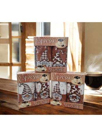 Вафельные кухонные полотенца в коробке 2 шт.