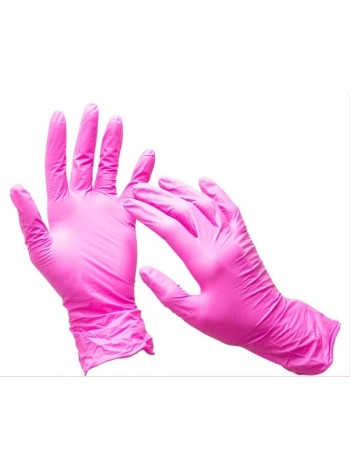 Перчатки нитриловые, розовые 100 шт.