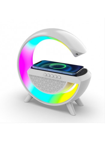 Колонка Bluetooth (LED, AUX, USB, FM, microSD) Цветомузыка и беспроводная зарядка