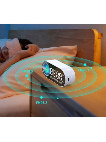 Беспроводной зеркальный будильник с Bluetooth
