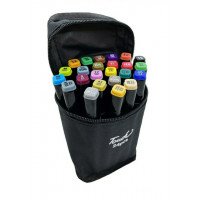 Набор  двусторонних маркеров для рисования  в чехле